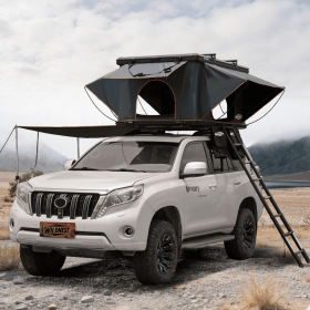 Wildnest Pioneer HD Rooftop Tent Hard Shell with USB Outlet, Winter Thermal Liner, Summer Side Awning&Luggage Racks for 4 Season Camping
