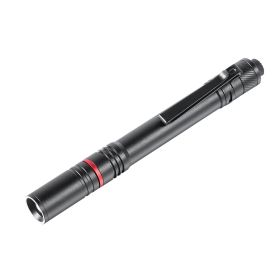 5.9 Inch Rechargeable Penlight, 300 lumens 3 Lighting Modes Pocket Pen Light, Adjustable Focus, IP44 Waterproof, Aluminum Alloy for Camping, Read